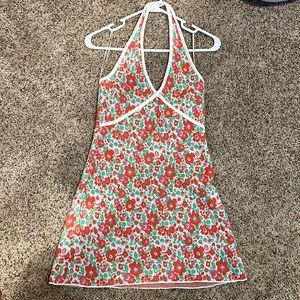 NWOT. Zara size M floral halter neck dress! Super cute for summer.